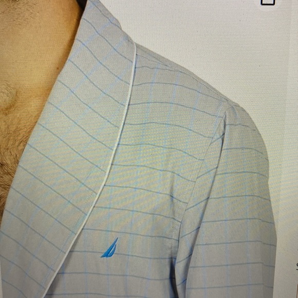 Men’s Nautica Long Sleeve Lightweight Cotton Woven Robe - Picture 7 of 8